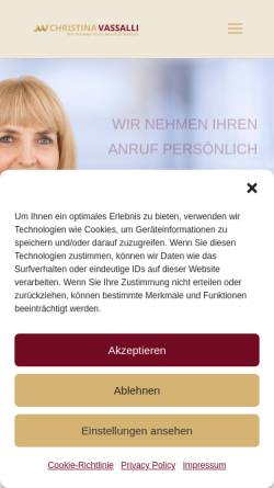 Vorschau der mobilen Webseite christinavassalli.ch, Christina Vassalli Services