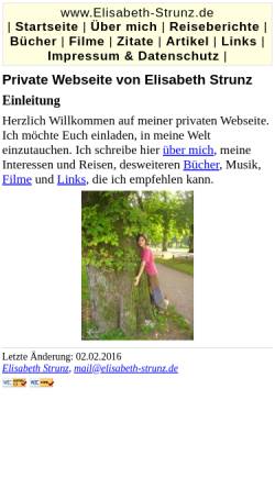 Vorschau der mobilen Webseite www.elisabeth-strunz.de, Strunz, Elisabeth