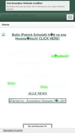 Vorschau der mobilen Webseite trunks200.beepworld.de, Schmidt, Patrick Christian