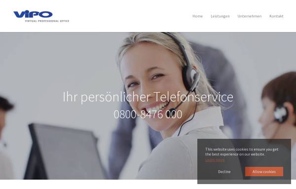 Vorschau von vipo-deutschland.de, ViPO Deutschland GmbH, Virtual Professional Office