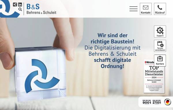 Vorschau von www.behrens-schuleit.de, B&S Behrens & Schuleit GmbH