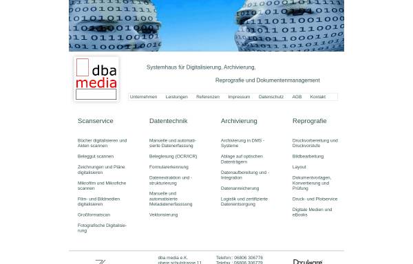 Vorschau von www.dba-media.de, Dba media E.K.