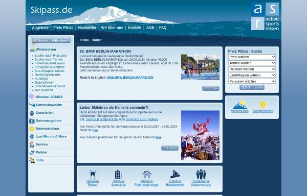 Vorschau von www.skipass.de, Active Sports Reisen