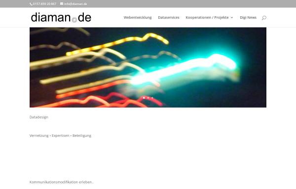 Vorschau von diaman.de, Digitales Datenmanagement Dirk Lauer