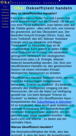 Vorschau der mobilen Webseite www.oekoeffizient-handeln.de, Oha! Oekoeffizient handeln