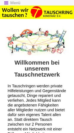 Vorschau der mobilen Webseite www.tauschring-konstanz.de, Tauschring Konstanz e. V.