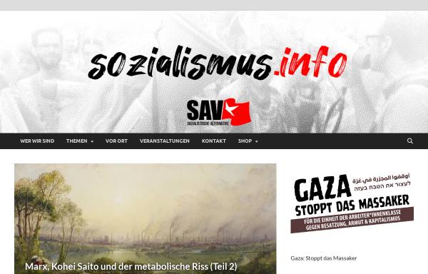 Vorschau von www.sozialismus.info, Sozialistische Alternative - SAV e.V.