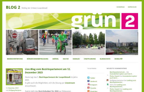 Vorschau von gruene.blog2.at, Blog der Grünen in Wien Leopoldstadt