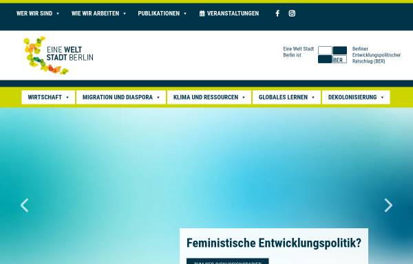 Vorschau von www.ber-ev.de, Berliner Entwicklungspolitische Ratschlag e.V. (BER)