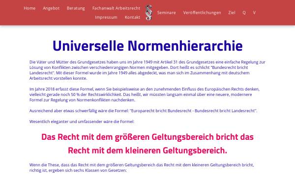 Rechtsanwalt Helmut P. Krause - Die universelle Normenhierarchie