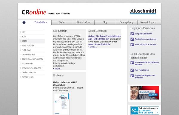 Vorschau von www.cr-online.de, IT-Rechtsberater