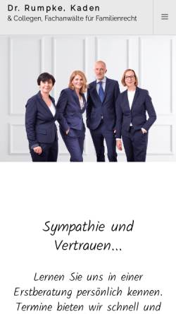 Vorschau der mobilen Webseite www.zufrieden-geschieden.de, Anwaltliche Informationen mit Schwerpunkt Arbeitsrecht bei Scheidung