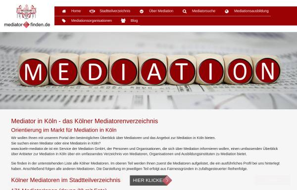 Vorschau von www.koeln-mediator.de, koeln-mediator.de Das Mediatorenverzeichnis für Köln
