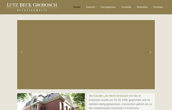 Vorschau von www.lutzbeck.de, Rechtsanwälte Lutz Beck Grobosch