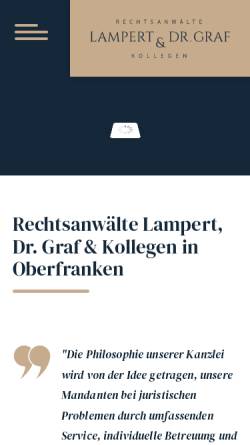 Vorschau der mobilen Webseite lampert-graf.de, Rechtsanwälte Lampert, Dr. Graf & Kollegen