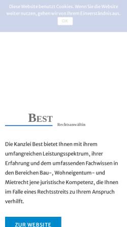Vorschau der mobilen Webseite www.bks-recht.de, Best Küster Sinnwell