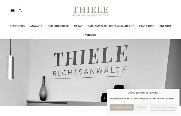 Vorschau von www.thiele-ra.de, Hundeshagen&Coll. Rechtsanwälte und Notar