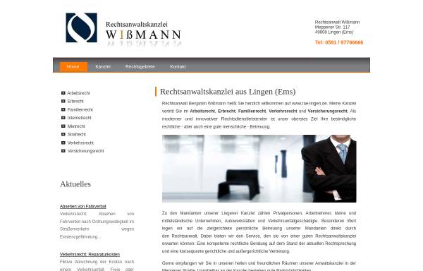 Vorschau von www.rae-lingen.de, Rechtsanwälte Gerlach & Wißmann