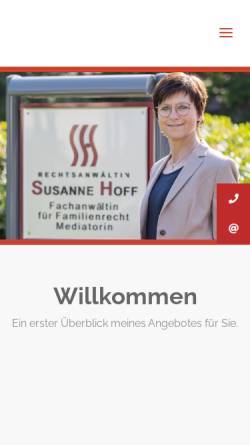 Vorschau der mobilen Webseite rechtsanwaeltin-hoff.de, Rechtsanwältin Susanne Hoff