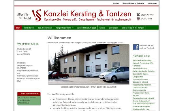 Vorschau von www.kanzlei-zeven.de, Kanzlei Kersting & Tantzen