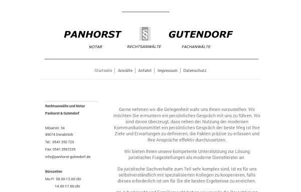Rechtsanwalt Osnabrück Panhorst Gutendorf