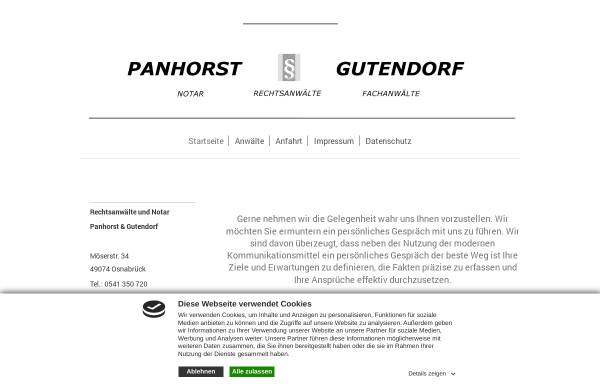 Vorschau von www.panhorst-gutendorf.de, Rechtsanwalt Osnabrück Panhorst Gutendorf