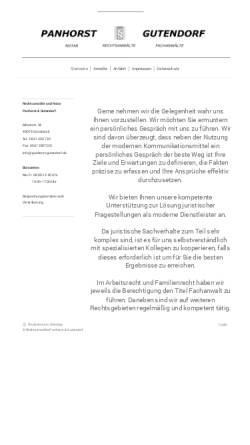 Vorschau der mobilen Webseite www.panhorst-gutendorf.de, Rechtsanwalt Osnabrück Panhorst Gutendorf