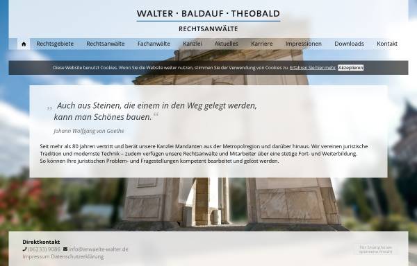 Vorschau von www.anwaelte-walter.de, Kanzlei Walter - Baldauf - Theobald