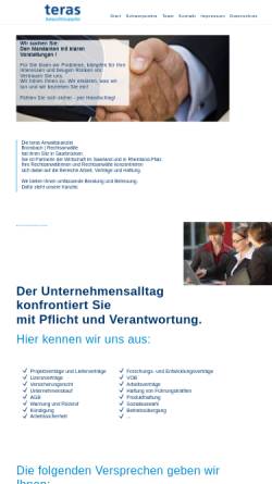 Vorschau der mobilen Webseite www.teras-anwaltskanzlei.de, teras Anwaltskanzlei - Brombach, Kuhn & Partner