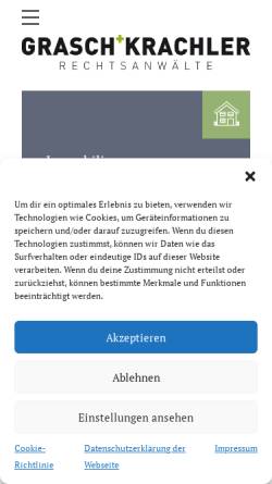 Vorschau der mobilen Webseite www.recht-empfinden.at, Rechtsanwalt Dr. Johann Grasch