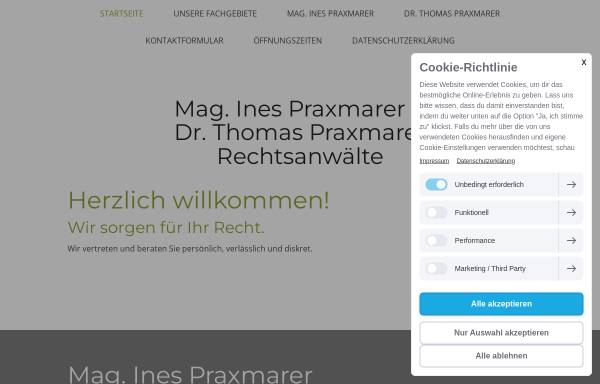 Vorschau von www.ra-praxmarer.at, Rechtsanwalt Dr. Thomas Praxmarer