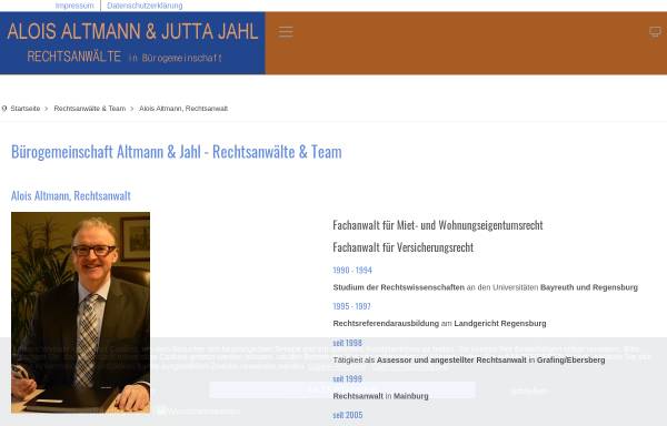 Vorschau von www.altmann-jahl.de, Rechtsanwälte Jahl - Dorn - Lach