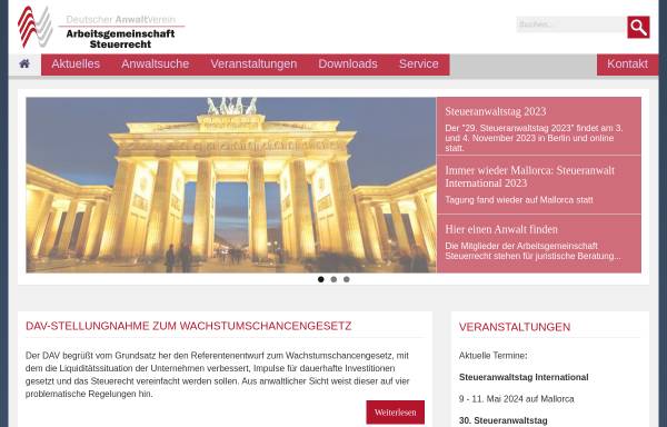 Vorschau von www.steuerrecht.org, Arbeitsgemeinschaft Steuerrecht im Deutschen Anwaltverein