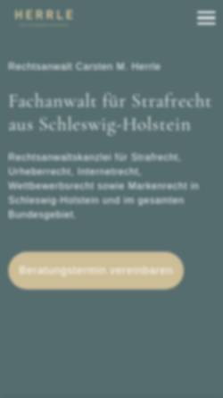 Vorschau der mobilen Webseite www.ra-herrle.de, Herrle Rechtsanwaltskanzlei