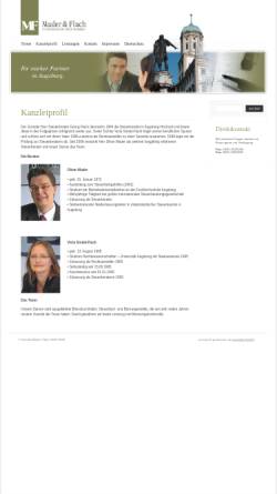 Vorschau der mobilen Webseite www.mader-flach.de, Steuerberater- und Rechtsanwaltkanzlei Mader & Flach