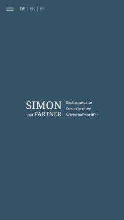 Vorschau der mobilen Webseite www.simon-law.de, Rechtsanwalt Stephan Meyer