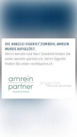 Vorschau der mobilen Webseite www.sizu.ch, Sigerist und Zumbühl