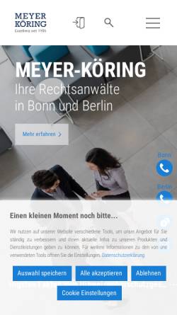 Vorschau der mobilen Webseite www.meyer-koering.de, Meyer-Köring
