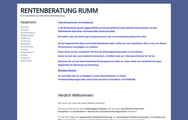 Vorschau von www.rentenberatung-rumm.de, Kanzlei für Rentenberatung Ursula Schönau-Rumm