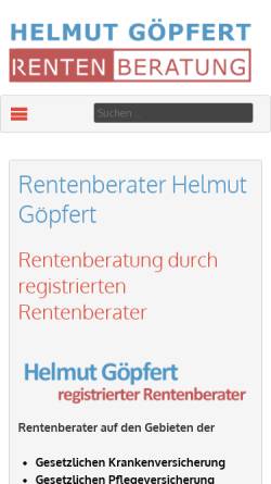 Vorschau der mobilen Webseite helmut-goepfert.de, Rentenberatung Helmut Göpfert