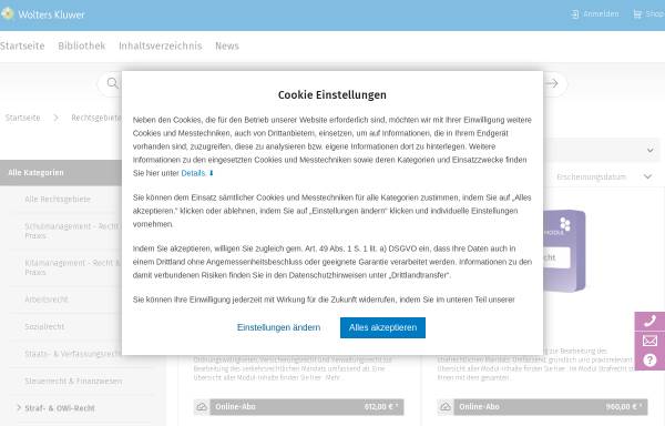 Vorschau von www.strafrecht.jurion.de, Heymanns Strafrecht Online