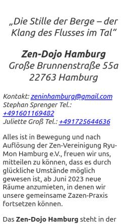 Vorschau der mobilen Webseite www.zendojo-hamburg.de, Zen Dojo Ryumon Hamburg