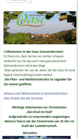 Vorschau der mobilen Webseite www.oase-steinerskirchen.de, Oase Steinerskirchen