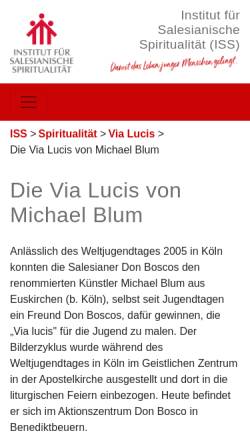 Vorschau der mobilen Webseite iss.donbosco.de, Michael Blum: Via Lucis