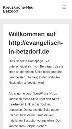 Vorschau der mobilen Webseite www.evangelisch-in-betzdorf.de, Ev. Kirchengemeinde Betzdorf