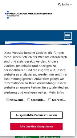 Vorschau der mobilen Webseite www.kirche-klosterfelde.de, Evangelische Kirchengemeinde Klosterfelde mit Stolzenhagen und Prenden