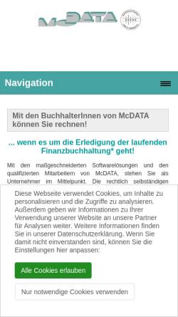 Vorschau der mobilen Webseite www.mcdata.de, McData