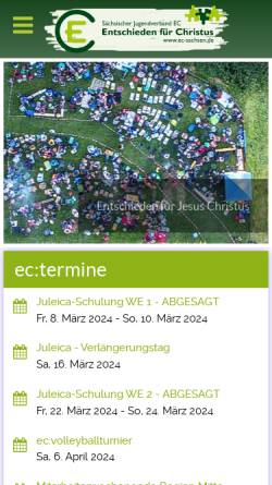 Vorschau der mobilen Webseite ec-sachsen.de, EC Sachsen