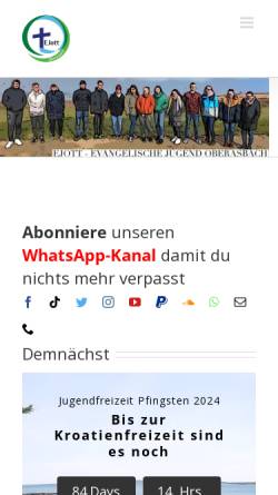Vorschau der mobilen Webseite www.ej-oberasbach.de, Evangelische Jugend Oberasbach