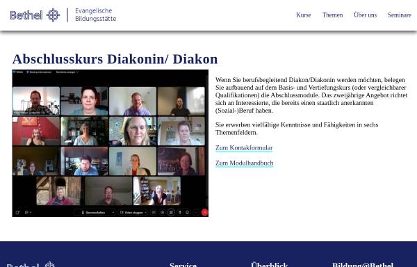 Vorschau von www.diakon-in.de, Ev. Bildungungsstätte für Diakonie und Gemeinde